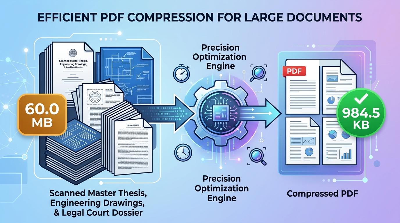 Compress PDF to 1MB visual guide and document optimization steps