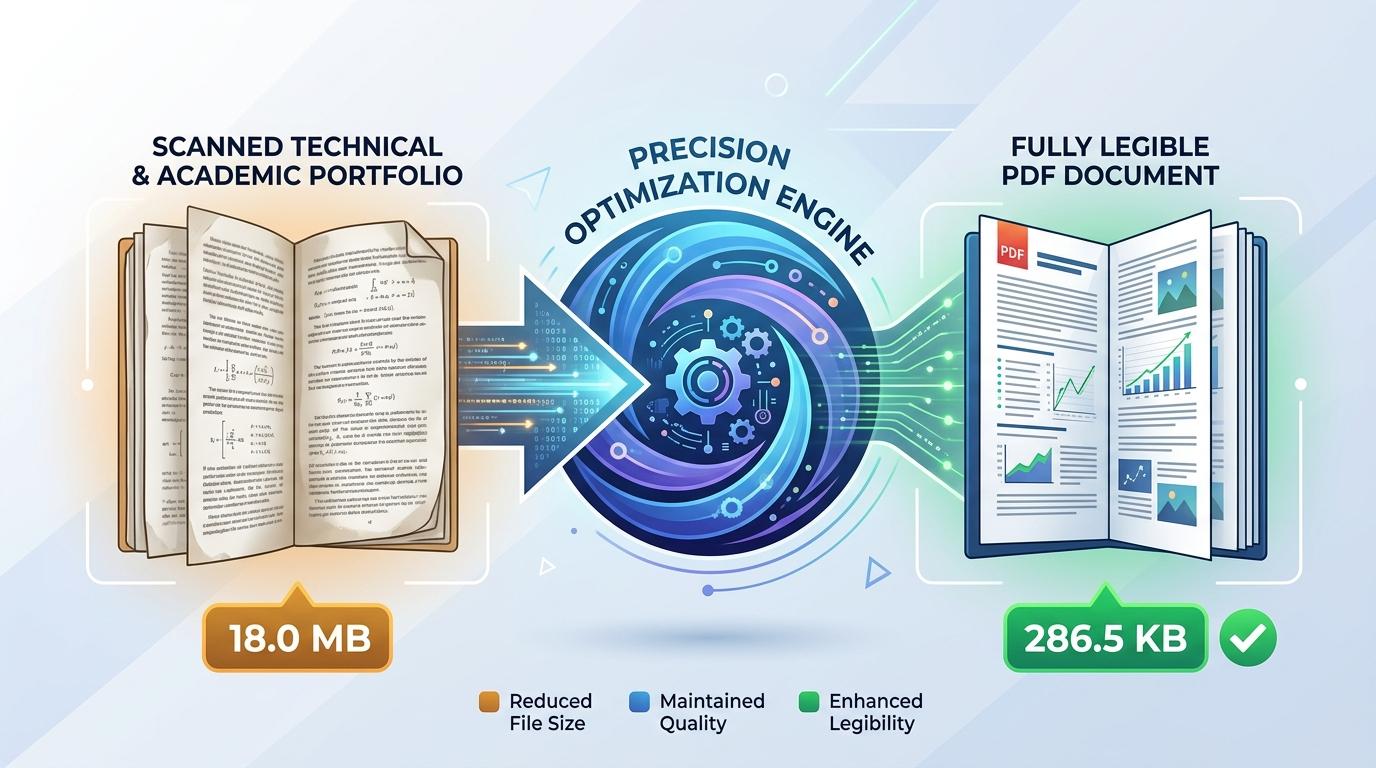 Compress PDF to 300KB visual guide and document optimization steps